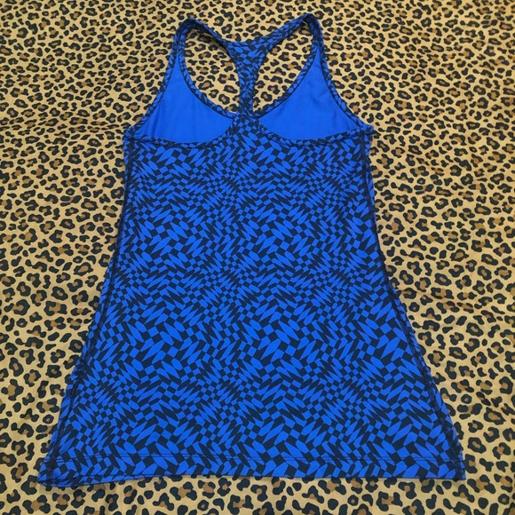 NIKE Dri Fit Racerback Tank Top Size XS Blue&Black - Picture 2 of 12